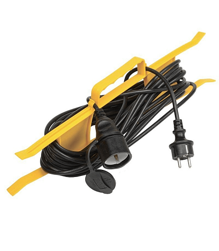 Удлинитель-шнур на рамке 1х10м с заземл. IP44 УР10 ПВС 3х1 IEK WKF14-10-01-10-44: фотография 1