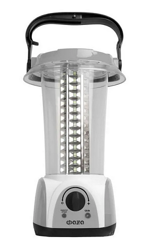 Фонарь кемпинговый AccuF5-L84-gy 84х0.5Вт SMD 20-450лм 4В 1.6А.ч  IP20 кемпинговый диммер ручка вращающаяся на 180град. сер. ФАZА 5034372: фотография 1