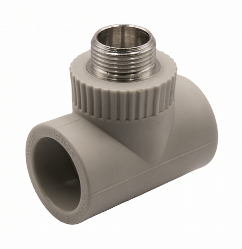 Тройник комбинированный наружная резьба 32х3/4''х32 EVER plast   : фотография 1