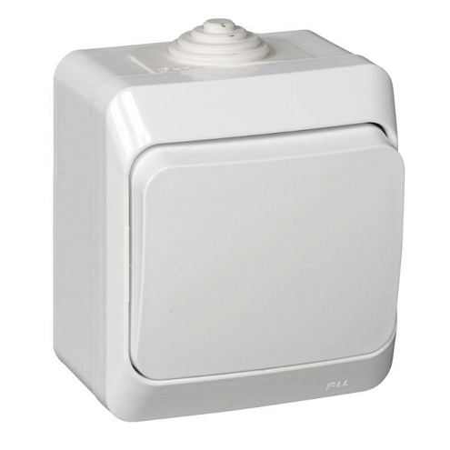 Выключатель 1-кл. ОП Этюд 10А IP44 10AX бел. SchE BA10-041B: фотография 1