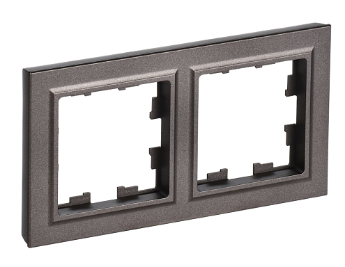 Рамка 2-местная BRITE РУ-2-БрТБ темная бронза IEK BR-M22-K45: фотография 1