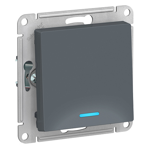 Механизм выключателя 1-кл. ATLAS DESIGN с подсветкой (сх.1а) 10АХ грифель SchE ATN000713: фотография 1