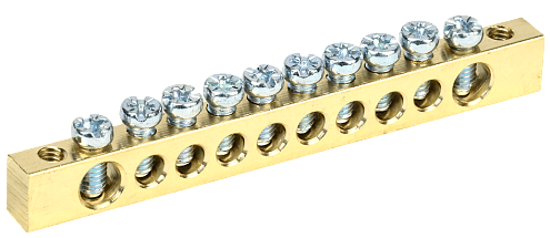 Шина "N" нулевая 6х9мм (10групп/крепеж по краям) YNN11-10-100: фотография 1