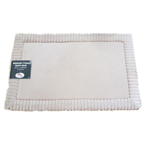 Коврик для ванны 1 предмет &quot;MEMORY stripes&quot; COMFORT 50х80 Beige бежевый: фотография 1