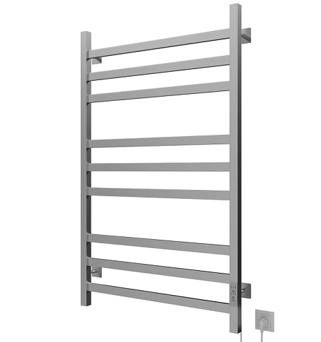 Полотенцесушитель Mixline Favorite  80х50 Г2 таймер,499 Вт, 9 перекладин, электрический матовый хром: фотография 1
