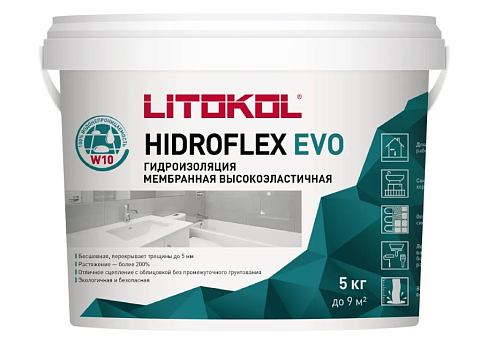 Эластичная гидроизоляционная мастика Litokol HIDROFLEX EVO 5кг: фотография 1