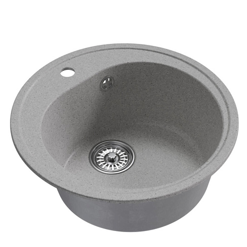 Мойкa ML-GM11 круглая, серая (310), 500 мм глубина чаши 180 мм: фотография 1