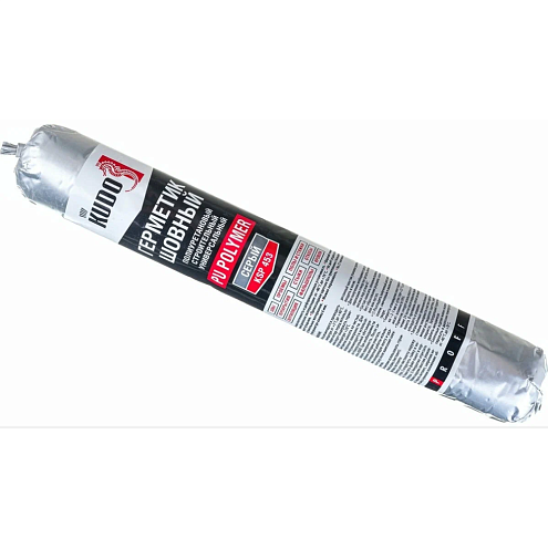 Клей-герметик ПУ KUDO®PROFF PU40 универсальный, шовный, серый (7004), 600мл: фотография 1