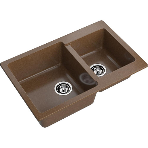 Мойка GRANFEST GF-P780K 2 чаши 780х510 мм терракот: фотография 1
