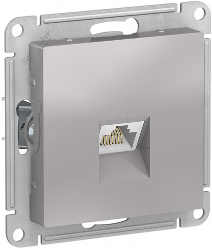 Механизм розетки компьютерной ATLAS DESIGN RJ45 алюм. SchE ATN000383: фотография 1