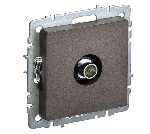 Розетка телевизионная оконечная TV BRITE РТВ11-0-БрТБ механизм темная бронза IEK BR-A10-O-K45: фотография 1