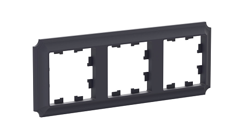 Рамка 3-местная AtlasDesign Antique универсальная карбон Systeme Electric ATN101003: фотография 1