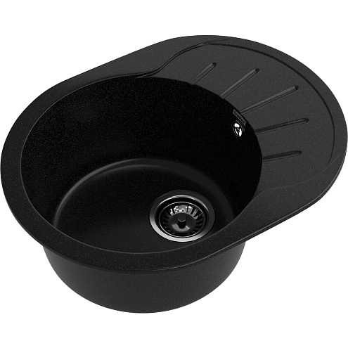 Мойка GRANFEST GF-R580L чаша + крыло 580х450 мм черный: фотография 1