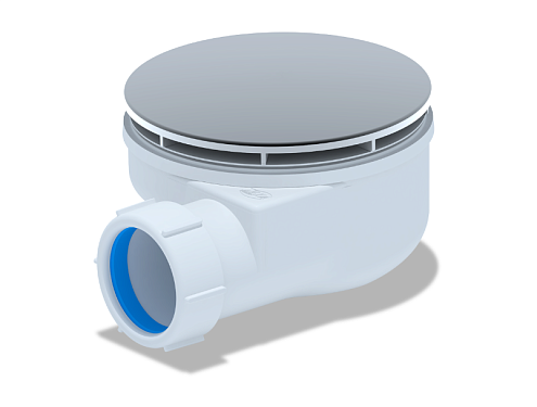 Сифон для душевого поддона 1 1/2&quot;х90, h 53мм, вальцовка АНИ пласт Е350VAL: фотография 1