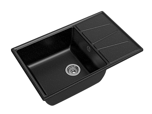 Мойка GRANFEST GF-V--780L чаша+крыло 780х500 мм черный : фотография 1