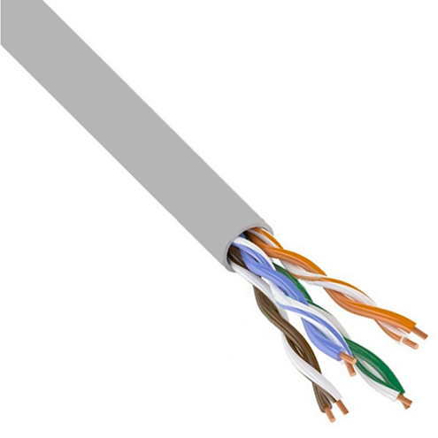 Кабель витая пара U/UTP 4х2х24AWG кат.5E solid CCA PVC сер. (м) PROCONNECT 01-0043-3: фотография 1