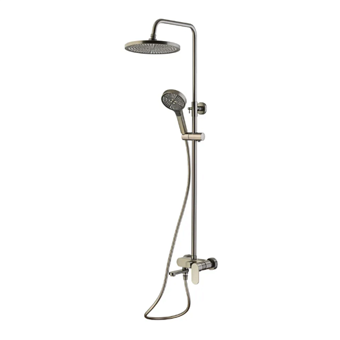 Смеситель с душевой системой и тропическим душем Sanday SD550-25 оружейная сталь: фотография 1