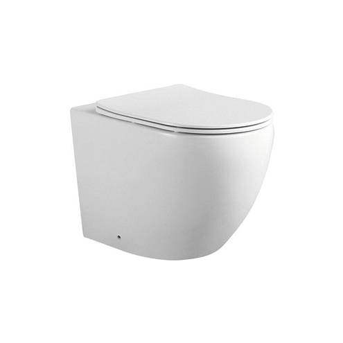 Унитаз напольный приставной безободковый Aquatek Европа AQ1902-00 с сиденьем Soft Close: фотография 1