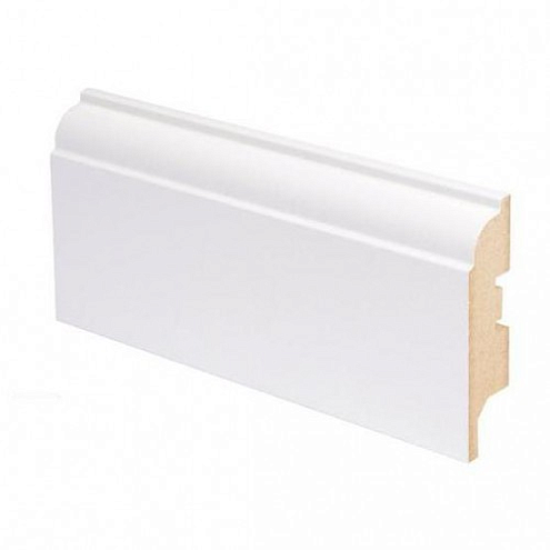Плинтус МДФ Smartprofile Paint 82, 82х16мм, белый: фотография 1