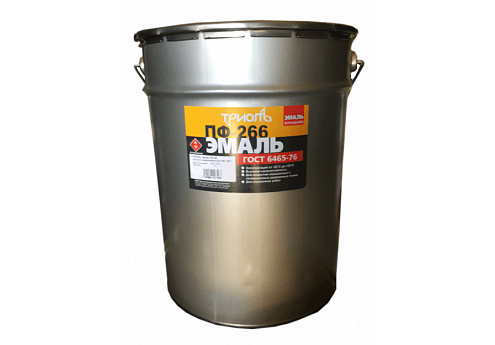 Эмаль ПФ-266 (ГОСТ 6465-76) «ТРИОЛЬ» для пола золотисто-коричневая 22кг: фотография 1