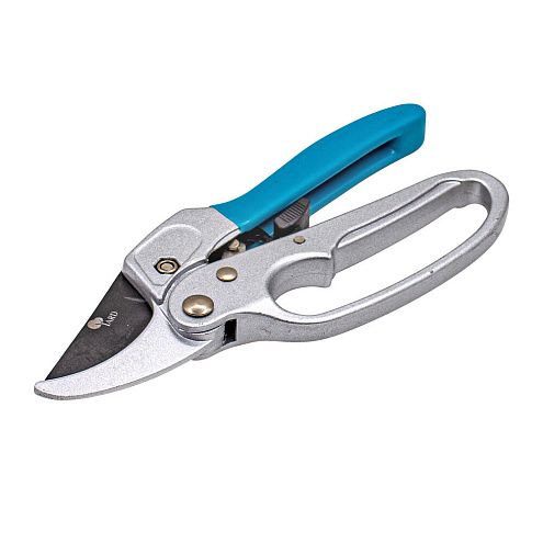Секатор прямой рез, высокоуглеродистая сталь, храповый механизм, алюминиевые ручки , 205мм, Yard: фотография 1