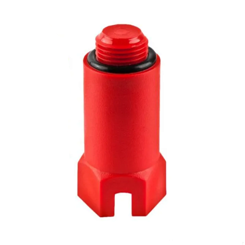 Заглушка монтажная Н 1/2&quot; с прокладкой, красная Uni-fitt: фотография 1