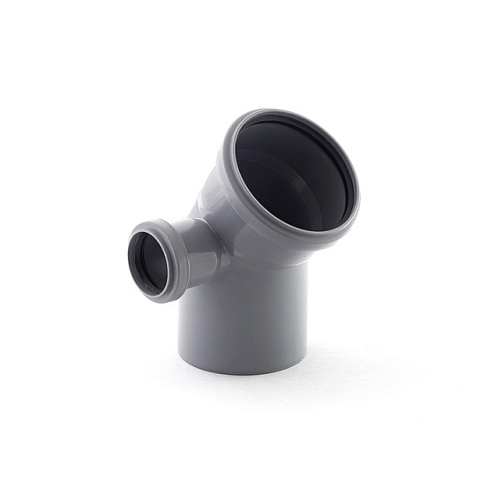 Отвод ПП 110х45° с выходом левым 50 Политэк: фотография 1