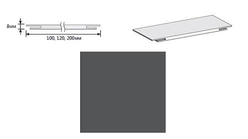 Добор &quot;Т&quot; ПЭТ Stormy Silk МДФ 2070х100х8 : фотография 1