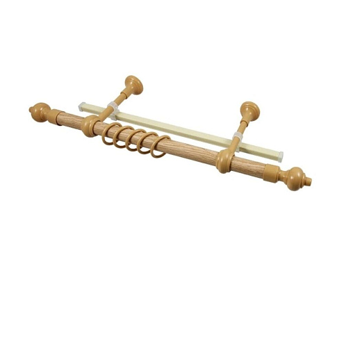 Карниз настенный двухрядный Legrand Кантри с U-шиной ясный дуб 200: фотография 1