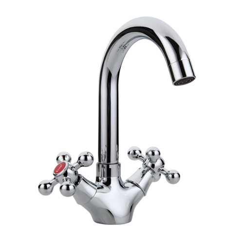 Смеситель для умывальника 1/2 кер F1319 FRAP Крест: фотография 1