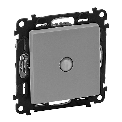 Переключатель Valena Life со встроенным датчиком движения 160 градусов с лицевой панелью безвинтовые зажимы алюминий Leg 752365: фотография 1