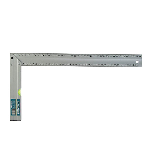 Угольник алюминиевый, 400мм, с уровнем, РемоКолор: фотография 1