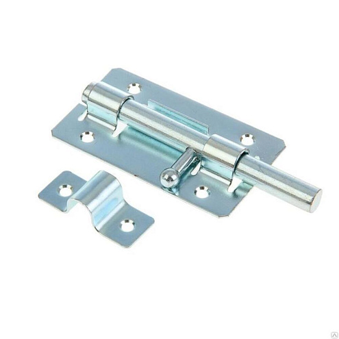 Задвижка дверная серебро ЗД-01: фотография 1