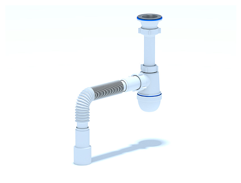 Сифон для кухонных моек 1 1/2&quot;х40 с гибкой трубой 40х40/50 АНИ Пласт С0115: фотография 1