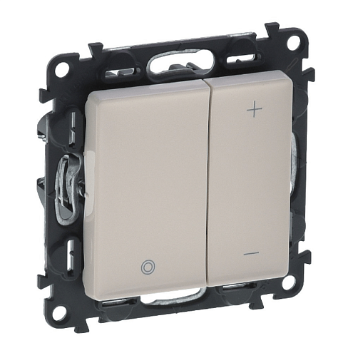 Механизм светорегулятора кнопочный Valena Life универсальный 400Вт без нейтрали с лицевой панелью сл. кость Leg 752562: фотография 1