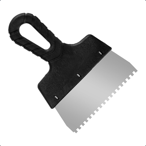 Шпатель зубчатый &quot;Мастер&quot;, 150мм, зуб 4х4мм, РемоКолор: фотография 1