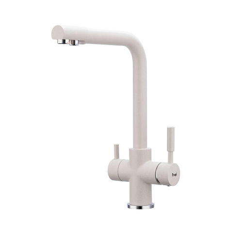 Смеситель для кухни 40к F4352-24 FRAP с фильтром, молочный: фотография 1