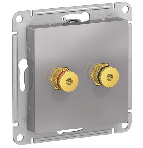 Аудиорозетка 2-м ATLAS DESIGN алюм. SchE ATN000387: фотография 1