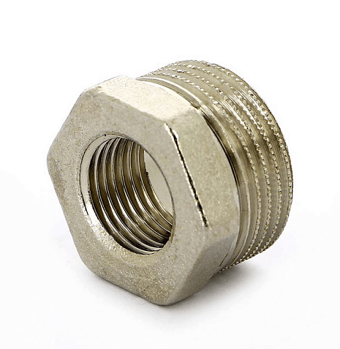 Футорка никелированная 1&quot;х1/2&quot; НВ Uni-Fitt: фотография 1