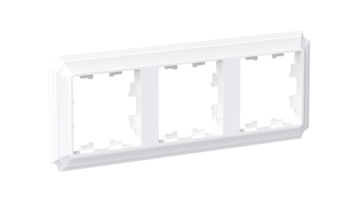 Рамка 3-местная AtlasDesign Antique универсальная белый Systeme Electric ATN100103: фотография 1