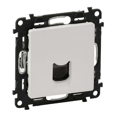 Механизм розетки компьютерной 1-м Valena Life RJ45 CAT.6 UTP с лицевой панелью белый Leg 753442: фотография 1
