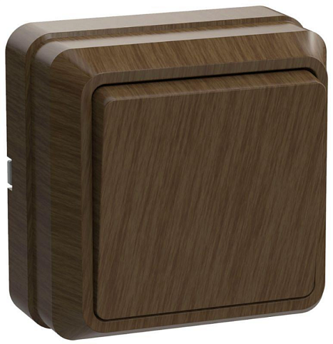 Выключатель 1-кл. ОП Октава 10А IP20 ВС20-1-0-ОД дуб IEK EVO10-K04-10-DC: фотография 1