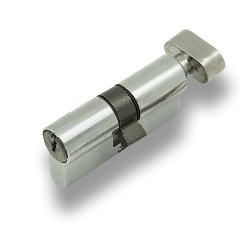 Цилиндр.мех-м STD AL  ЛВ-60 (30-30) хром, ключ-вертушка эконом: фотография 1