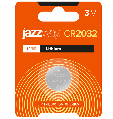 Элемент питания литиевый CR2032 3В BL-1 (блист.1шт) JazzWay 2852892: фотография 1
