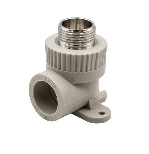 Уголок комбинированный наружная резьба 25х3/4'' с креплением EVER plast   : фотография 1