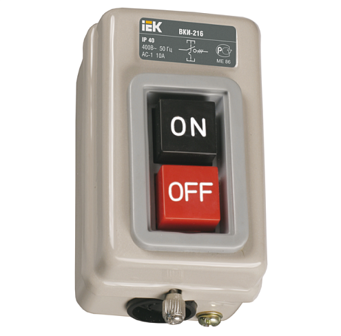 Выключатель ВКИ-216 10А 230/400В IP40 IEK KVK20-10-3: фотография 1