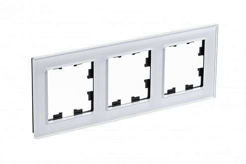 Рамка 3-местная AtlasDesign Nature стекло белый Systeme Electric ATN320103: фотография 1