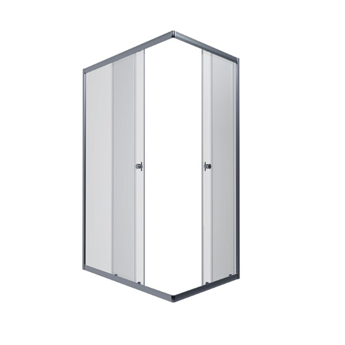 Душевое ограждение "Вента-Хром" 120х80, прямоугольное: фотография 1