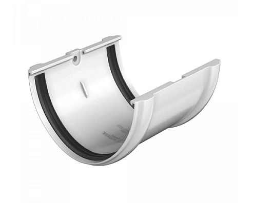 Соединитель желоба Технониколь Оптима 120/80, белый: фотография 1