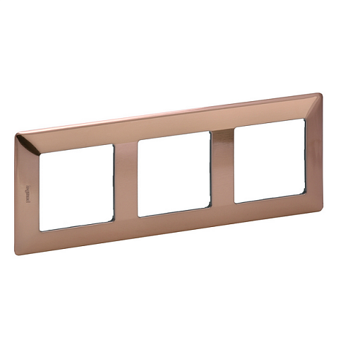 Рамка 3-м Valena Life универсальная медь Leg 754163: фотография 1